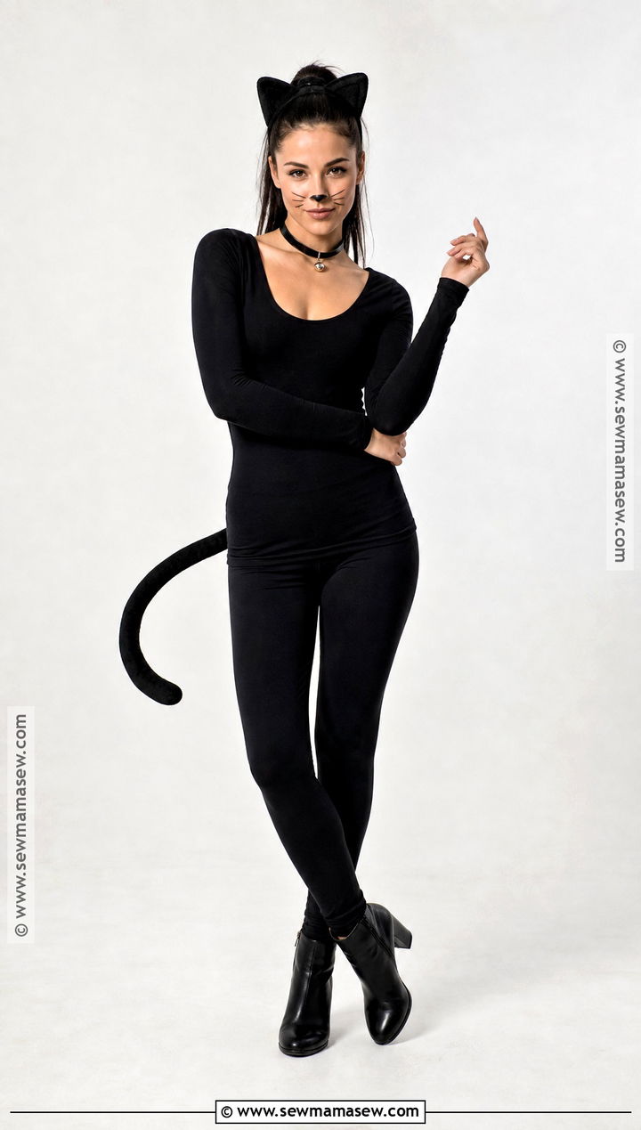 Black Cat Costume With All Black Clothes - 35 last minute costume ideas for women