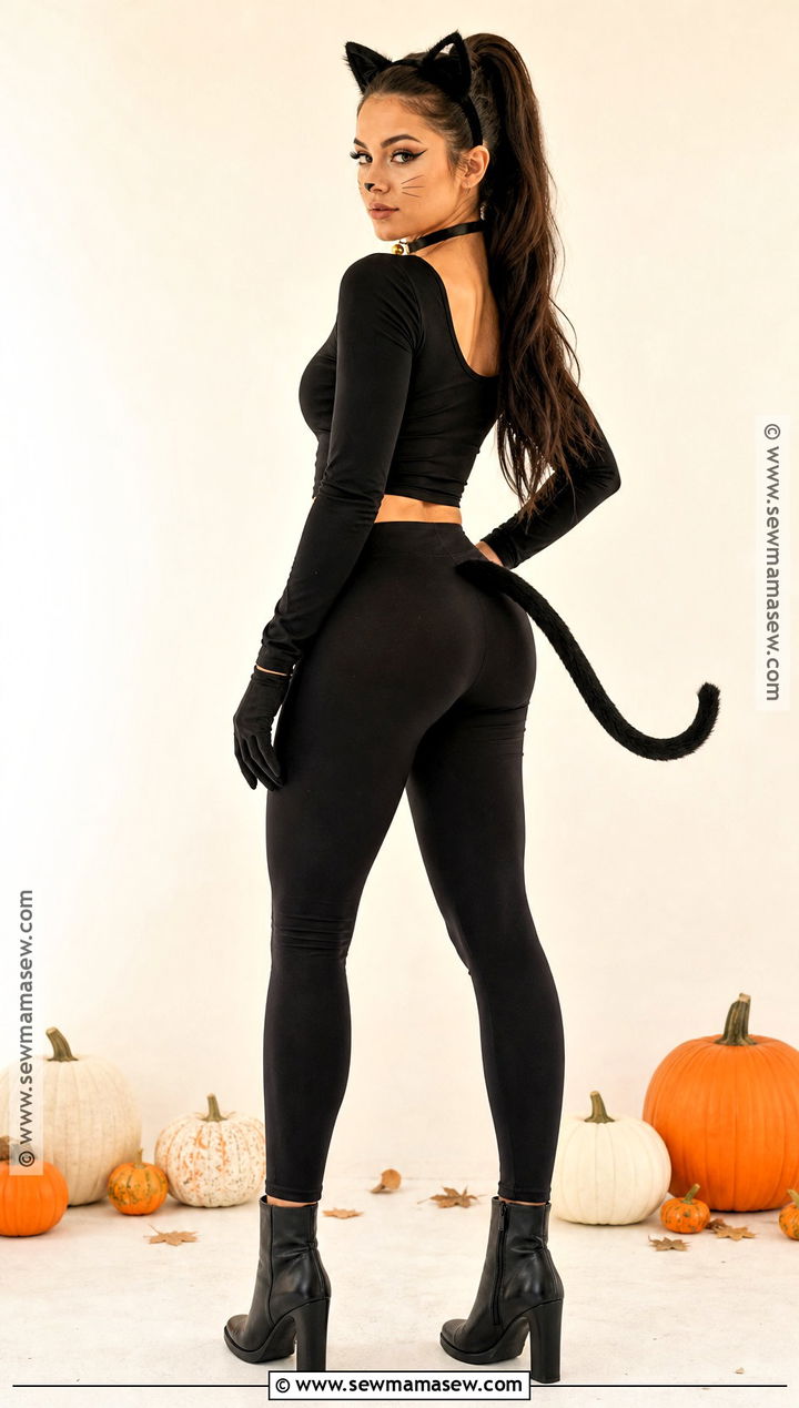 Black Cat Costume With Tail And Ears - 50 halloween costumes for women