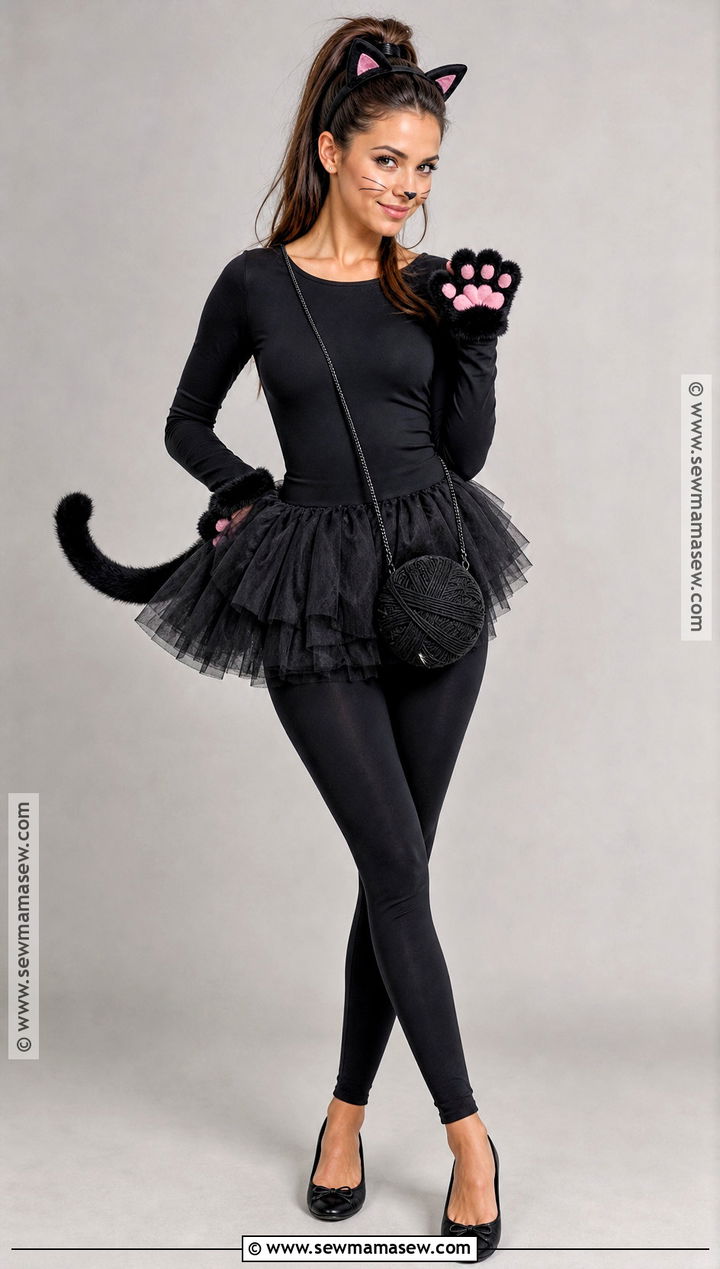Black Cat Costume With Tutu - 50 costume ideas