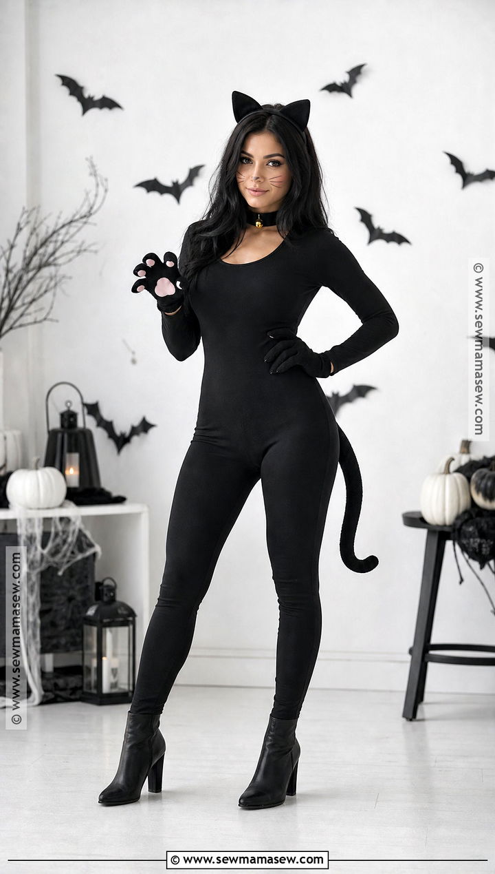 Black Cat Halloween Costume - 40 animal halloween costumes