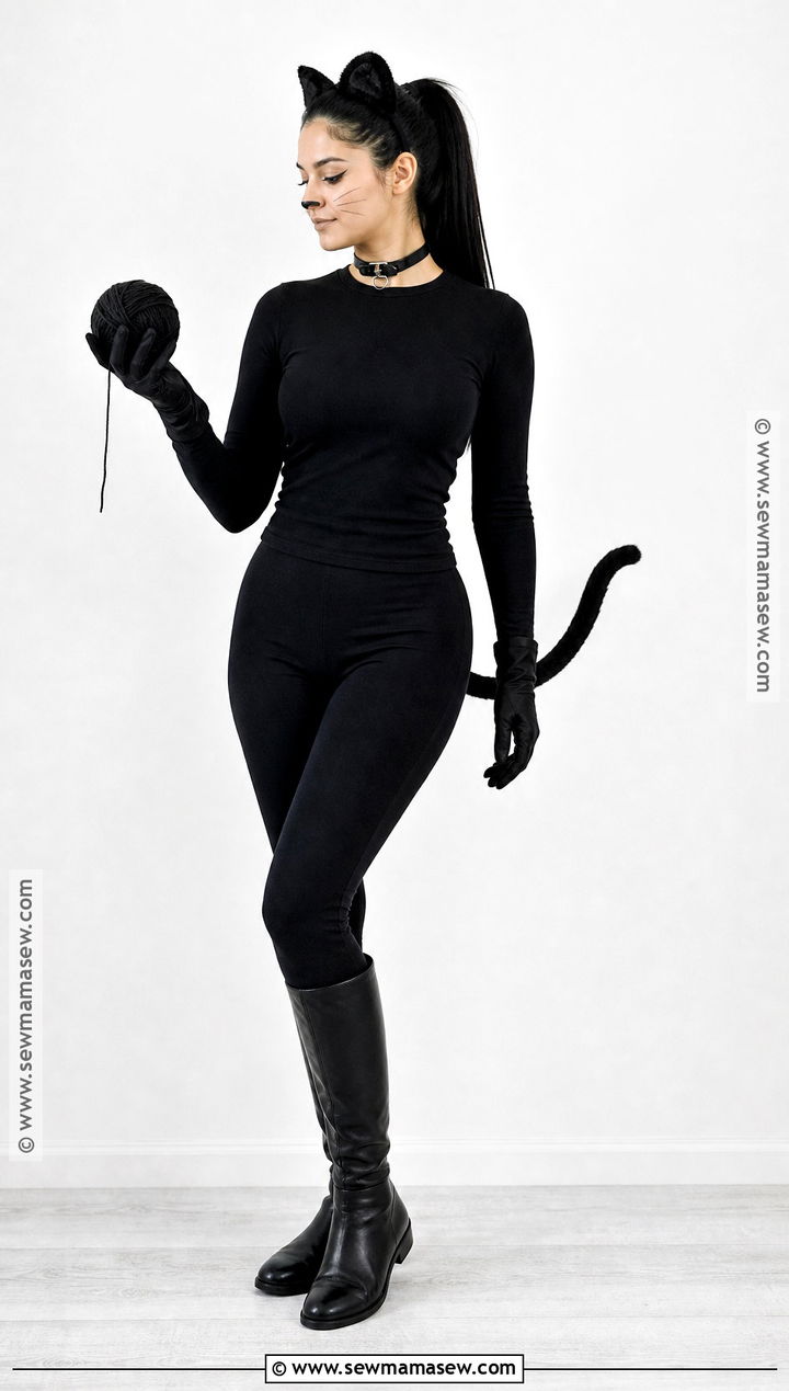 Black Cat Halloween Costume - 30 halloween costumes dark hair