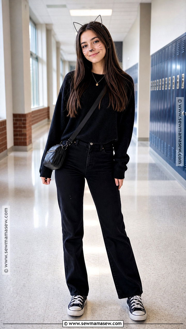 Black Cat Halloween School Outfit - 30 halloween school outfit ideas