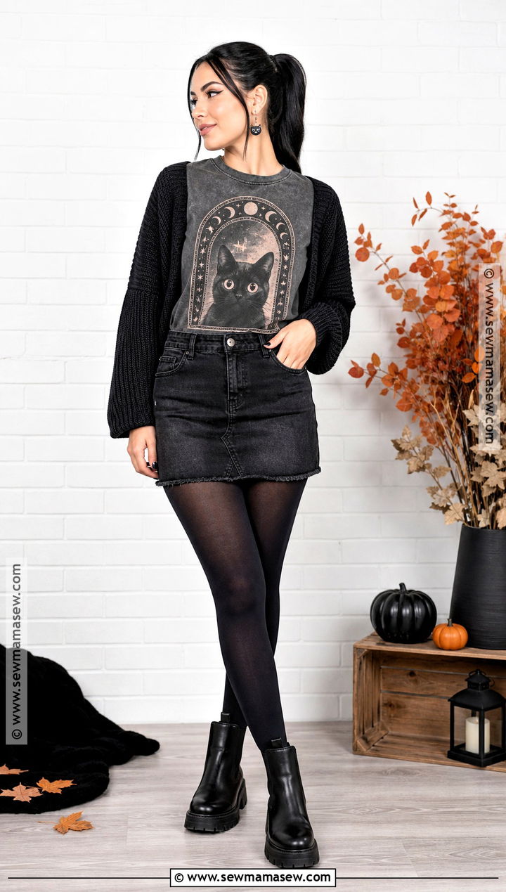 Black Cat Halloween Shirt - 30 Halloween Shirt Design Ideas