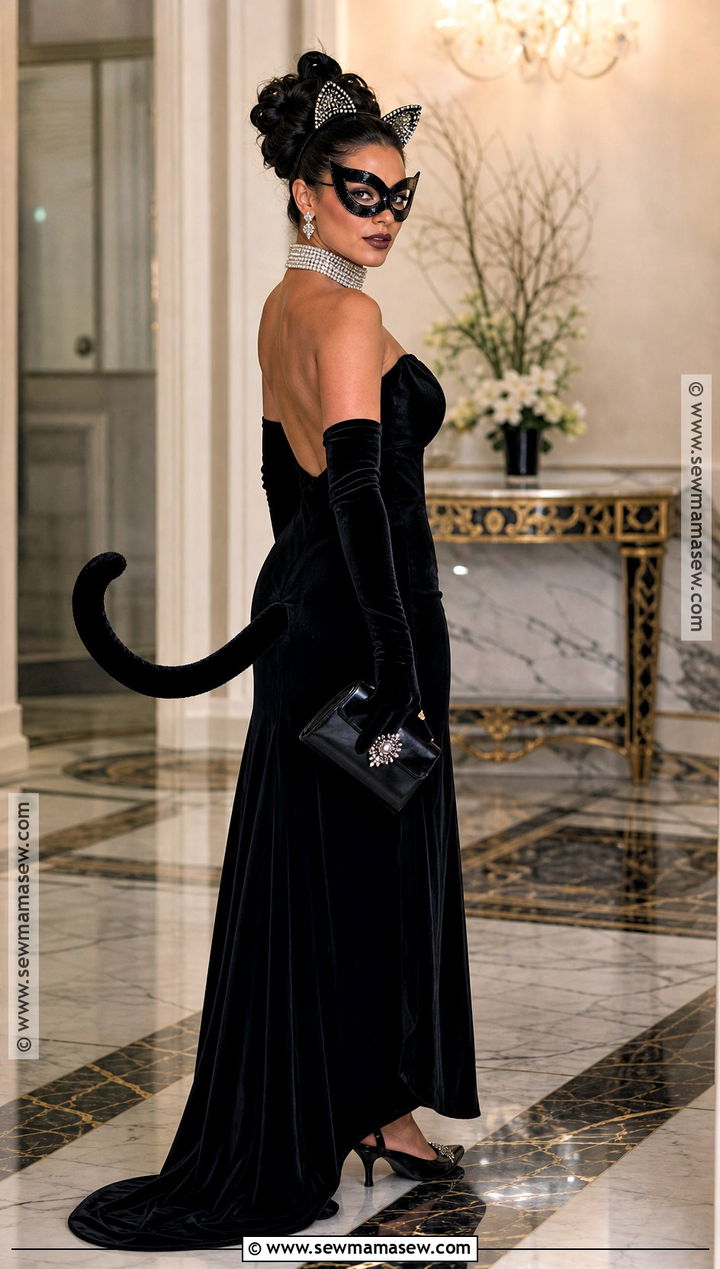 Black Cat Masquerade Costume With Gown - 45 black cat halloween costume ideas