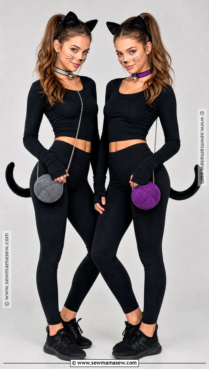 Black Cat Twin Costume - 35 twin costume ideas