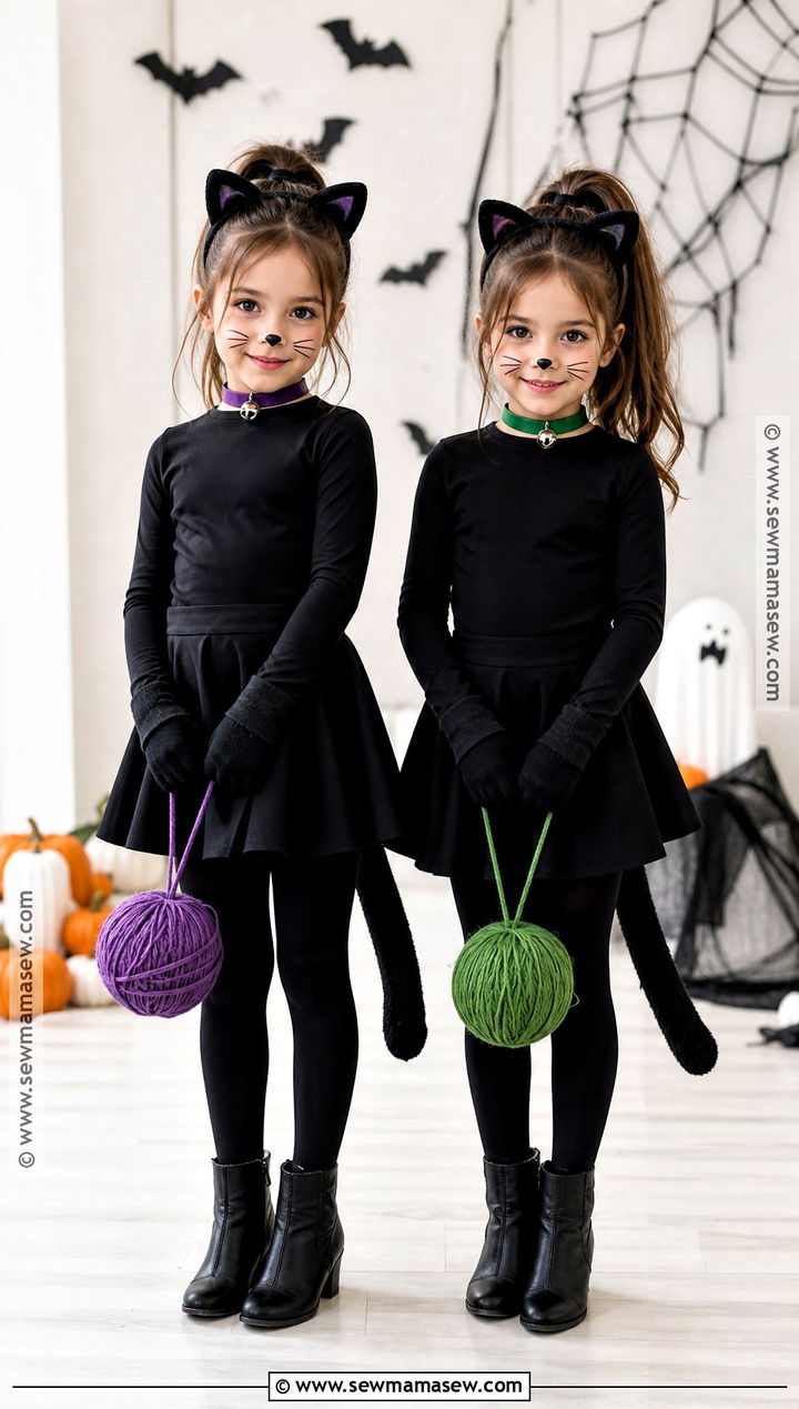 Black Cat Twins Costume - 30 Twin Costume Ideas