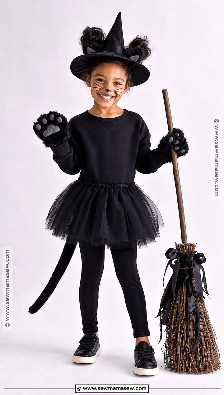 Black Cat Witch Costume - 30 witch costumes for kids