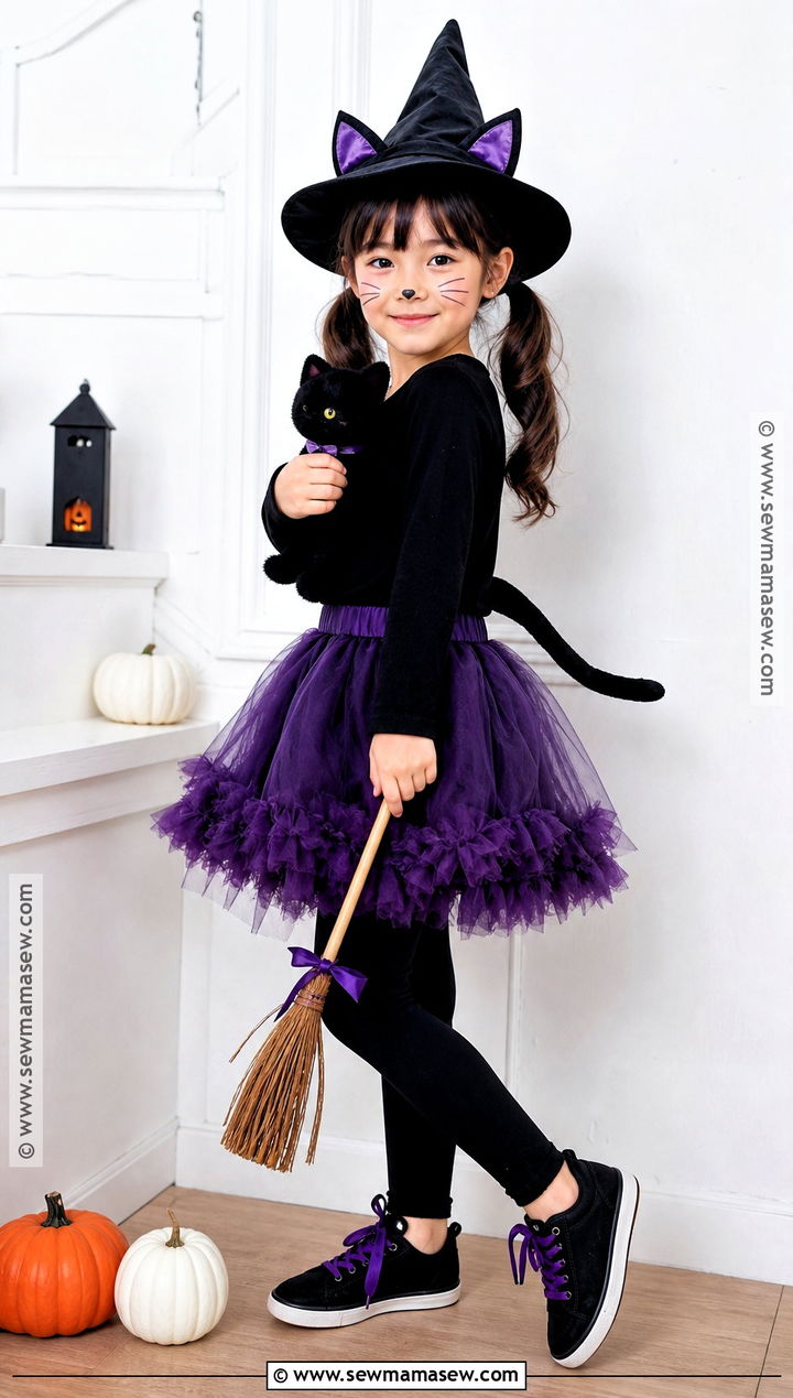 Black Cat Witch Costume - 30 kids witch costume ideas