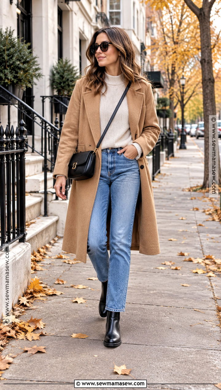 Black Chelsea Ankle Boots With Straight Leg Jeans - 15 comfortable ankle boots for fall