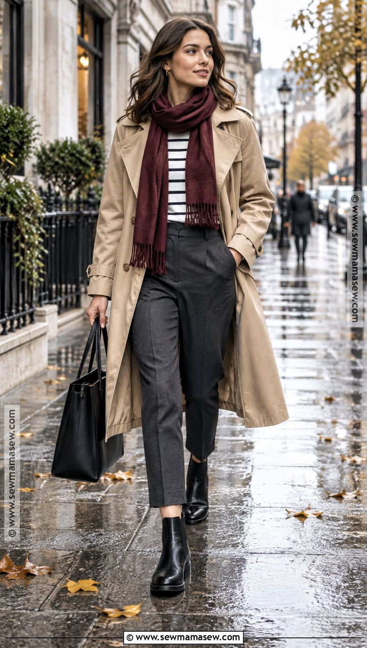 Black Chelsea Boots With Trench Coat - 25 black boots outfit fall