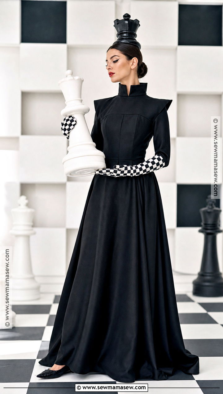 Black Chess Queen Costume - 35 Women In Black Costume Ideas