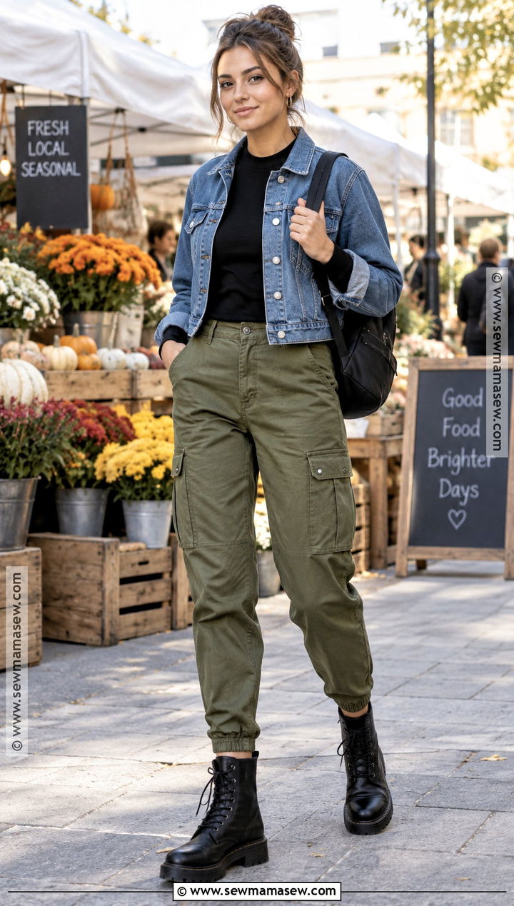 Black Combat Boots With Cargo Pants - 20 black combat boots outfit fall