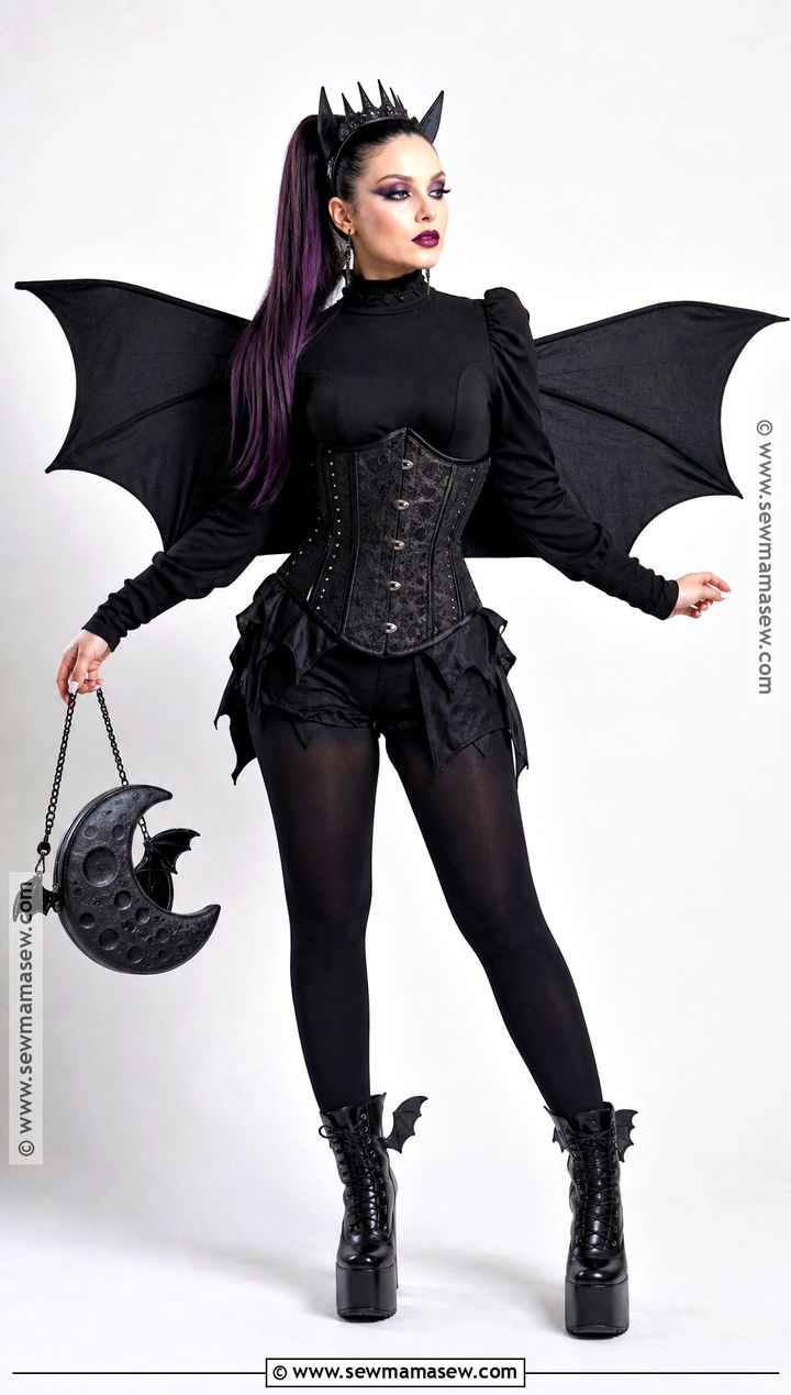 Black Corset Bat Queen Costume - 40 black corset halloween costume ideas