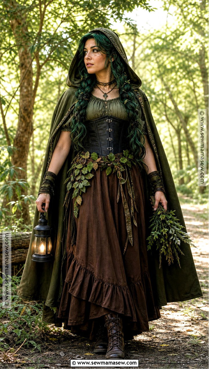 Black Corset Forest Guardian Costume - 40 black corset halloween costume ideas