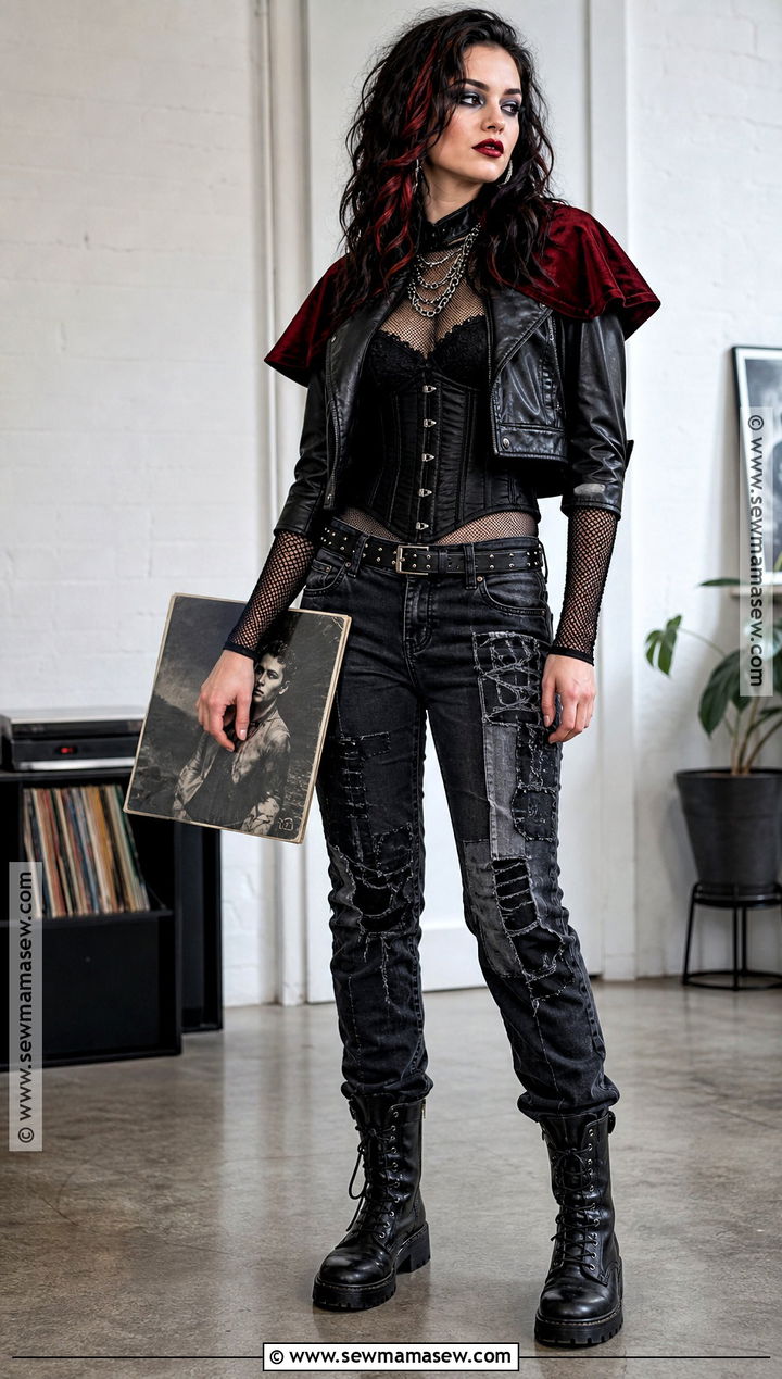 Black Corset Punk Vampire Costume - 40 black corset halloween costume ideas