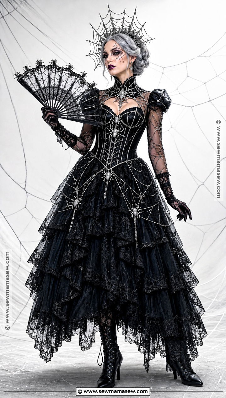 Black Corset Spider Queen Costume - 40 black corset halloween costume ideas