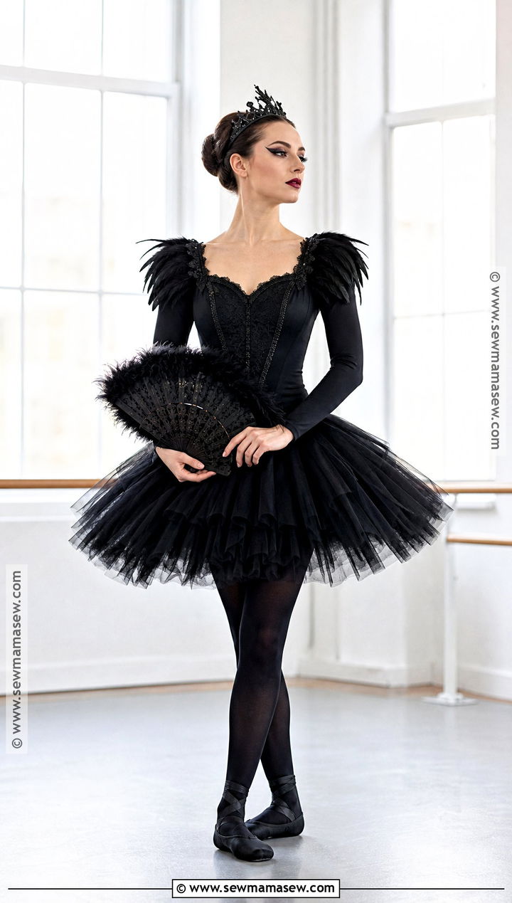 Black Corset Swan Ballerina Costume - 40 black corset halloween costume ideas