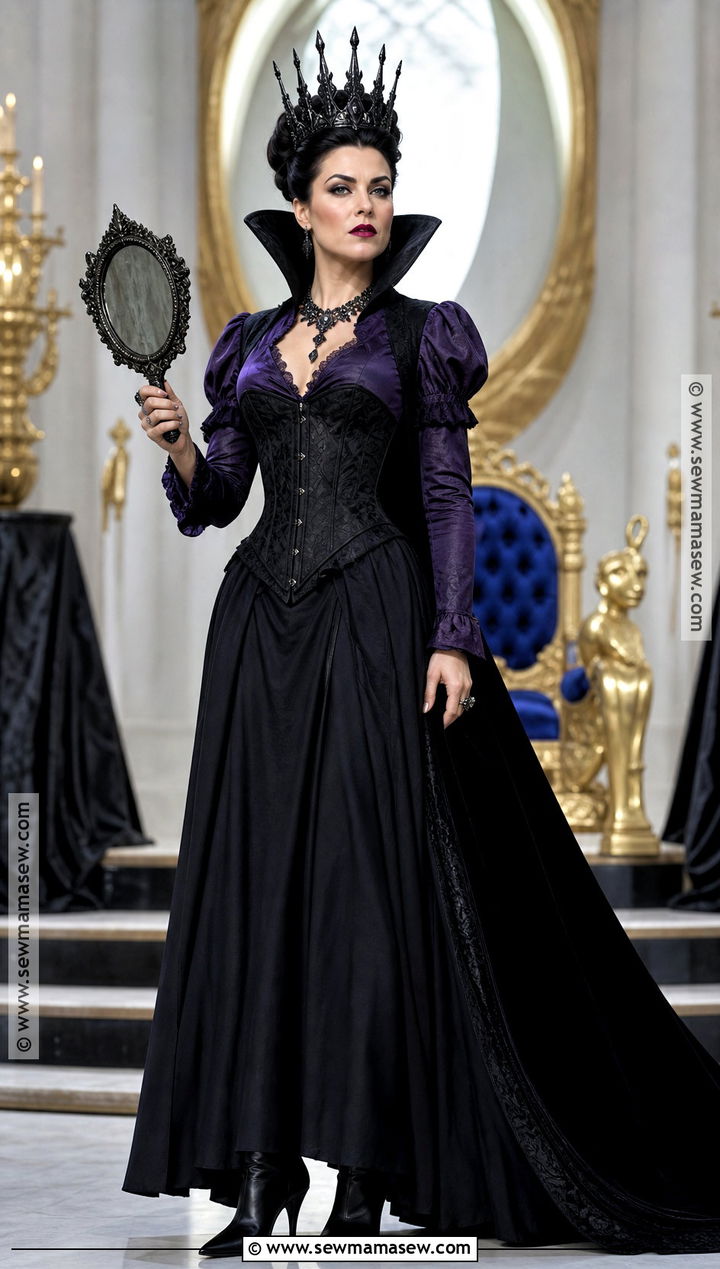 Black Corset Villain Queen Costume - 40 black corset halloween costume ideas