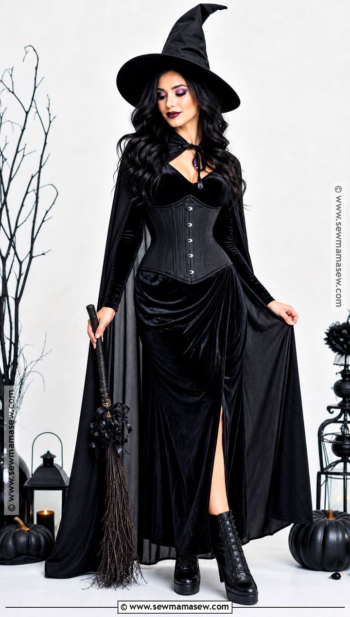 Black Corset Witch Costume - 40 black corset halloween costume ideas