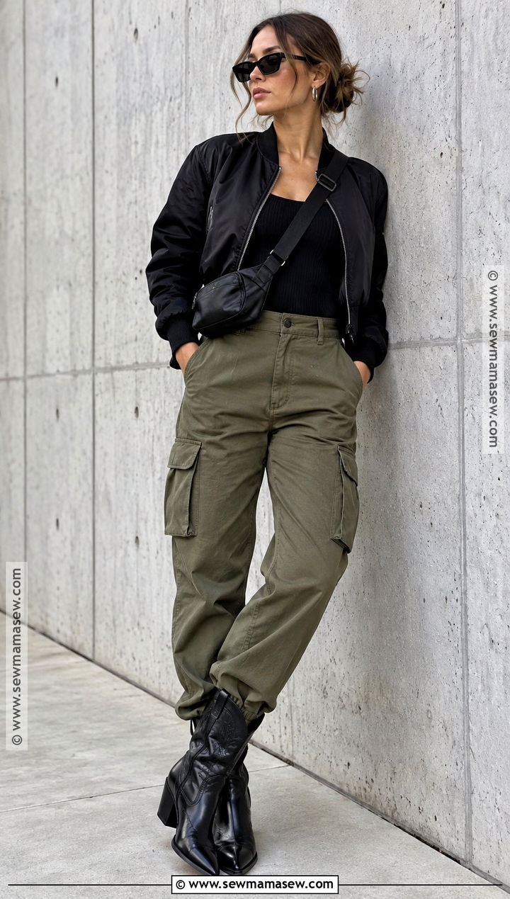 Black Cowboy Boots With Cargo Pants - 20 black cowboy boots outfit fall