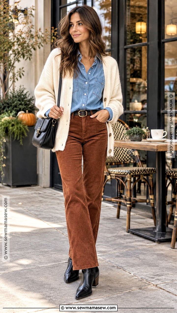 Black Cowboy Boots With Corduroy Pants - 20 black cowboy boots outfit fall