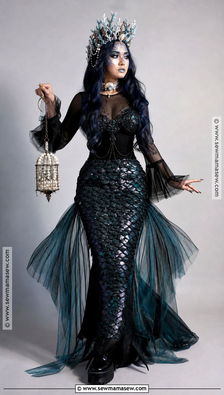 Black Deep Sea Mermaid Costume - 35 Mermaid Costumes