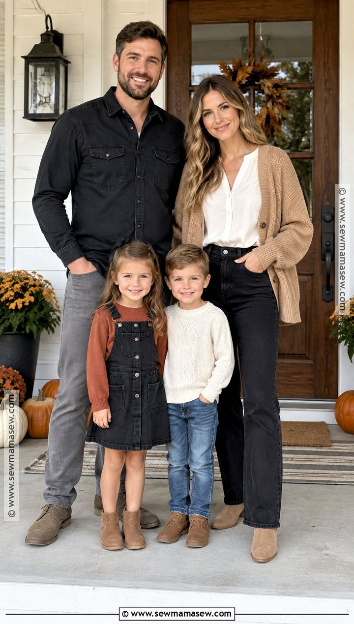 Black Denim Family Picture Outfit - 15 black fall outfits family pictures