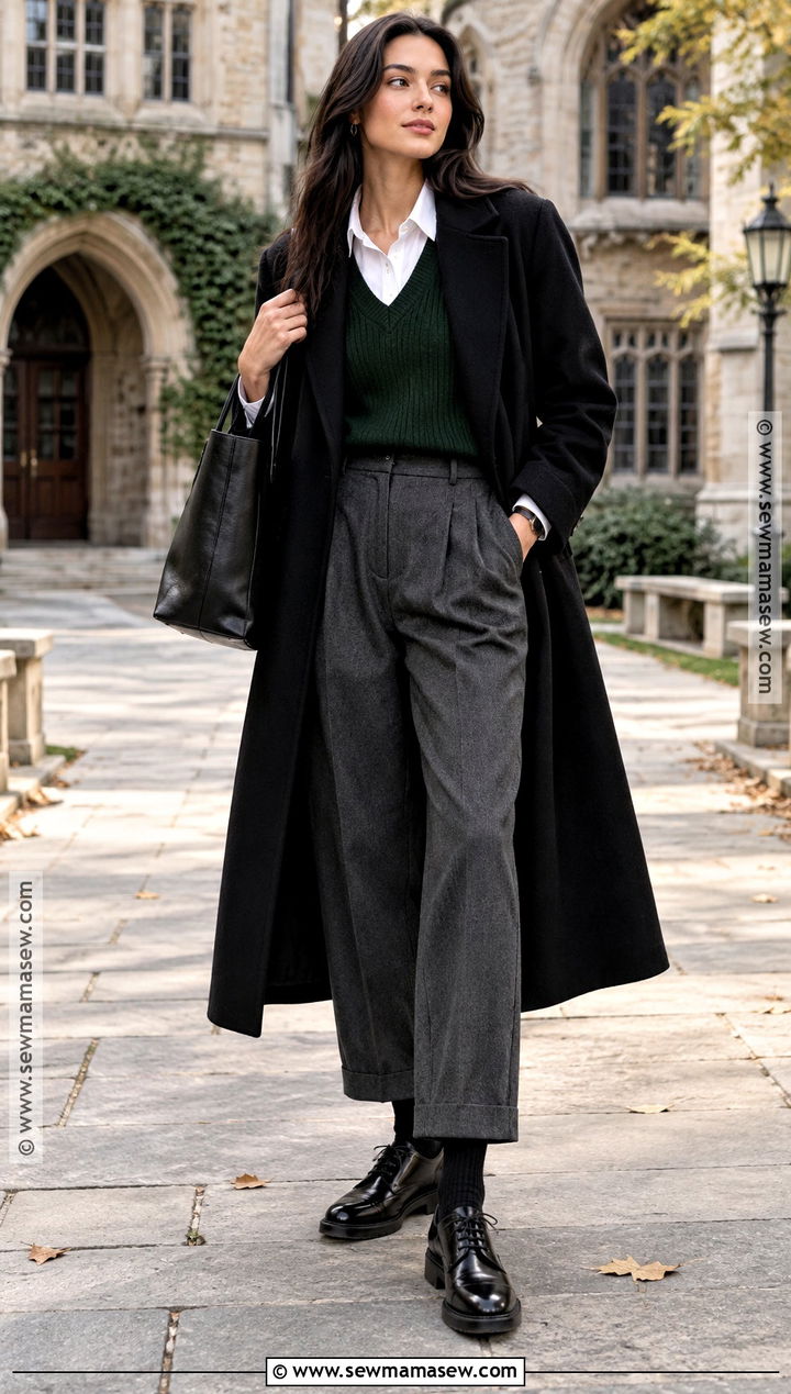 Black Derby Shoes With Vest And Trousers - 20 fall shoes aesthetic
