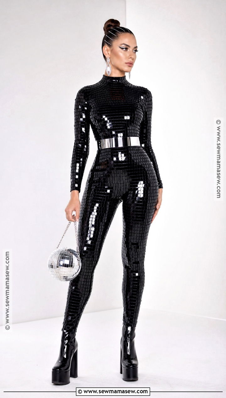 Black Disco Ball Costume - 30 disco ball halloween costume ideas