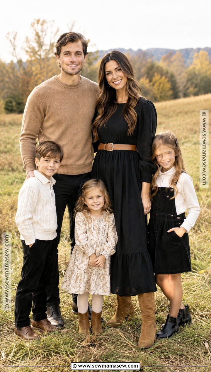 Black Dress Fall Family Picture Outfit - 15 fall family pictures black outfits