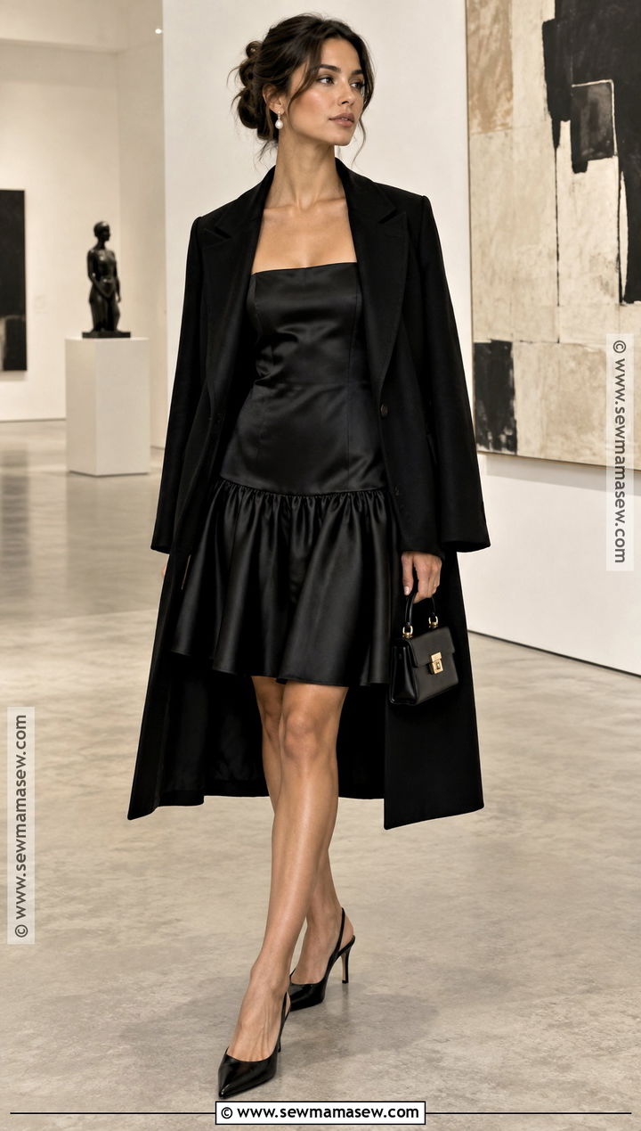 Black Drop Waist Cocktail Dress - 20 cocktail dress fall ideas