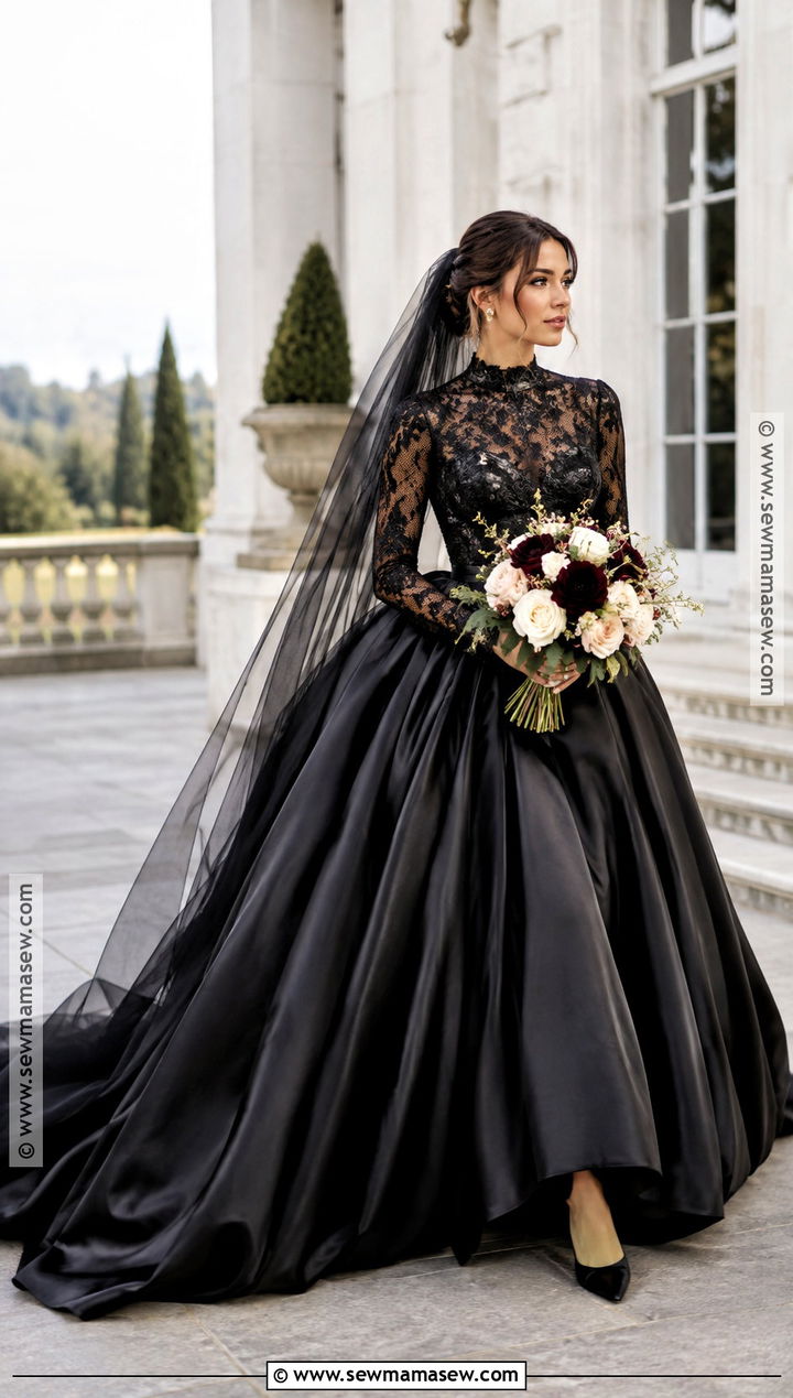 Black Fall Wedding Gown - 20 fall wedding gowns