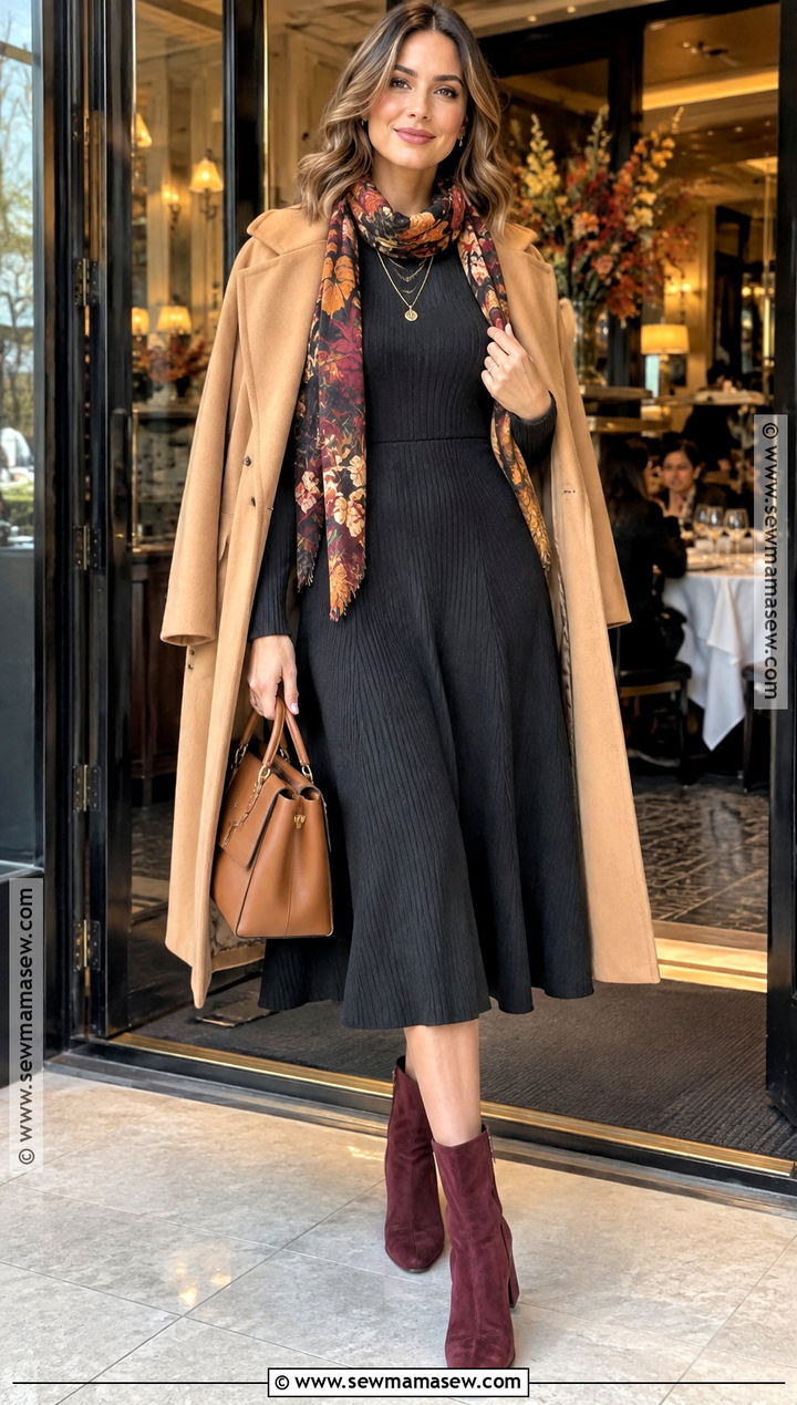 Black Fit And Flare Thanksgiving Dress - 20 thanksgiving dresses for women