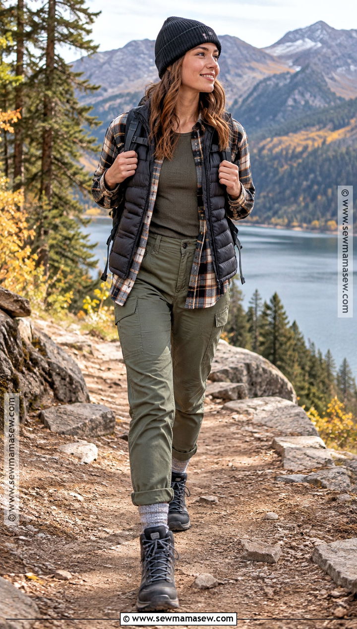 Black Hiking Boots With Puffer Vest - 20 black fall boots