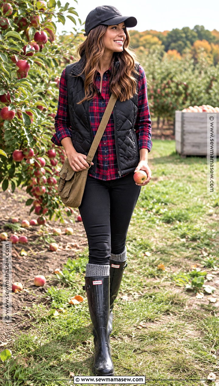 Black Hunter Boots With Plaid Shirt And Quilted Vest - 15 black hunter boots fall
