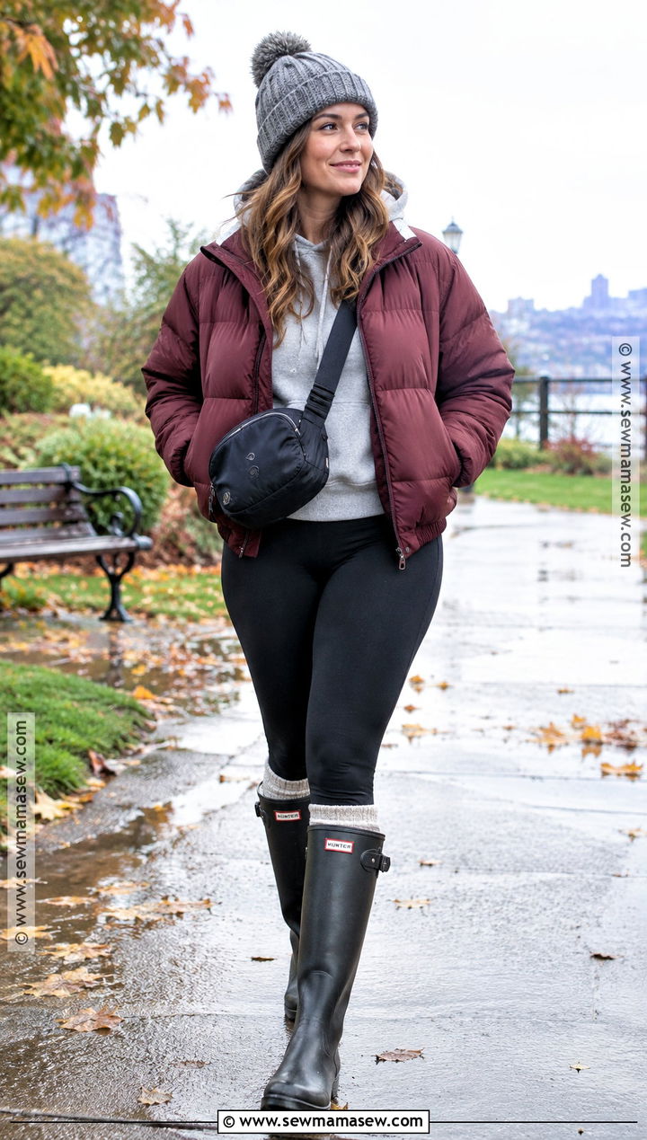 Black Hunter Boots With Puffer Jacket And Leggings - 15 black hunter boots fall