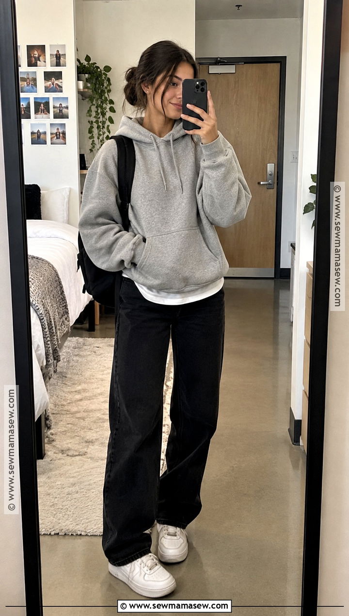 Black Jeans And Oversized Hoodie Outfit - 15 jeans outfit back to school