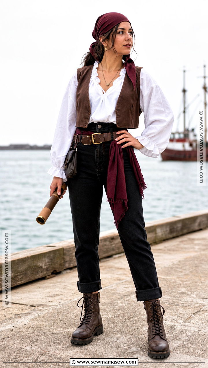 Black Jeans Pirate Costume - 35 easy pirate costume ideas