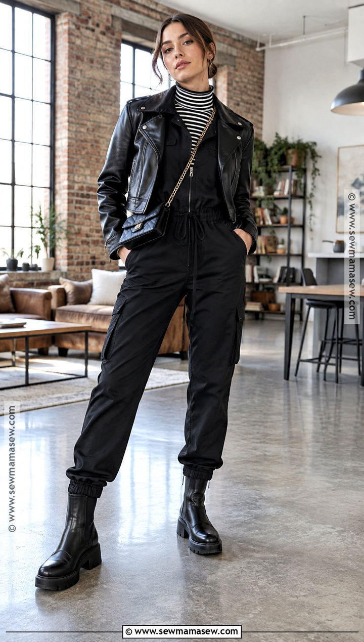 Black Jumpsuit Fall Outfit - 25 Edgy Fall Outfits