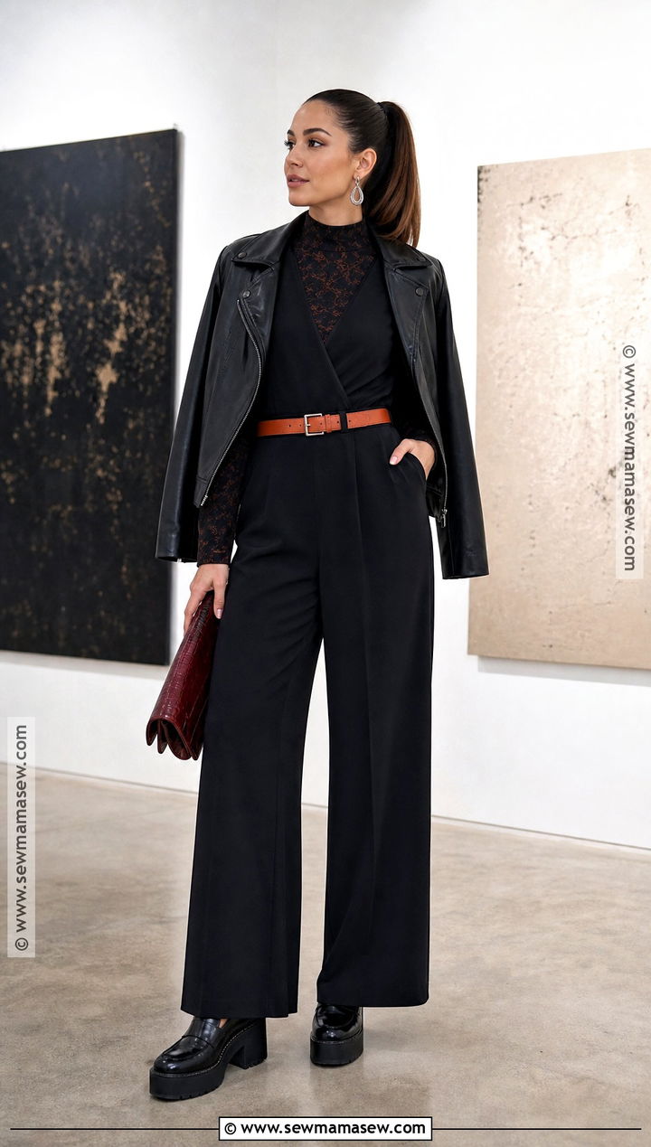 Black Jumpsuit Spooky Season Outfit - 30 Spooky Season Outfits