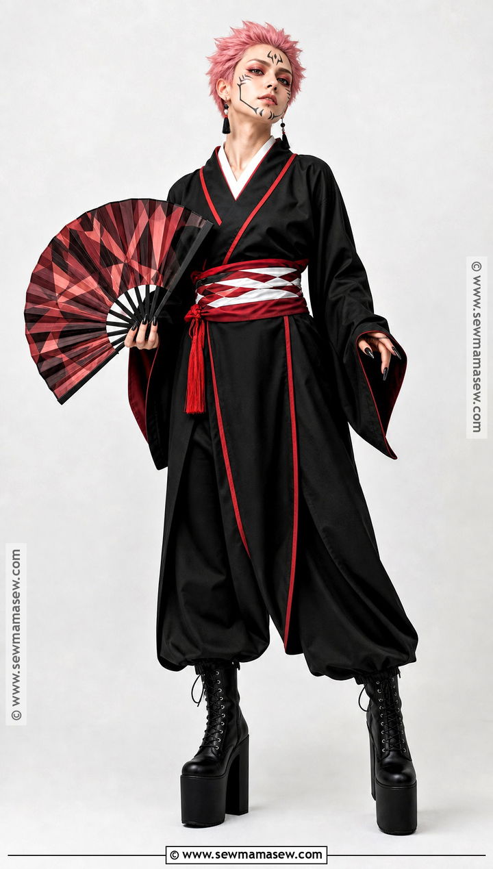 Black Kimono Sukuna Costume - 30 sukuna costume ideas for females