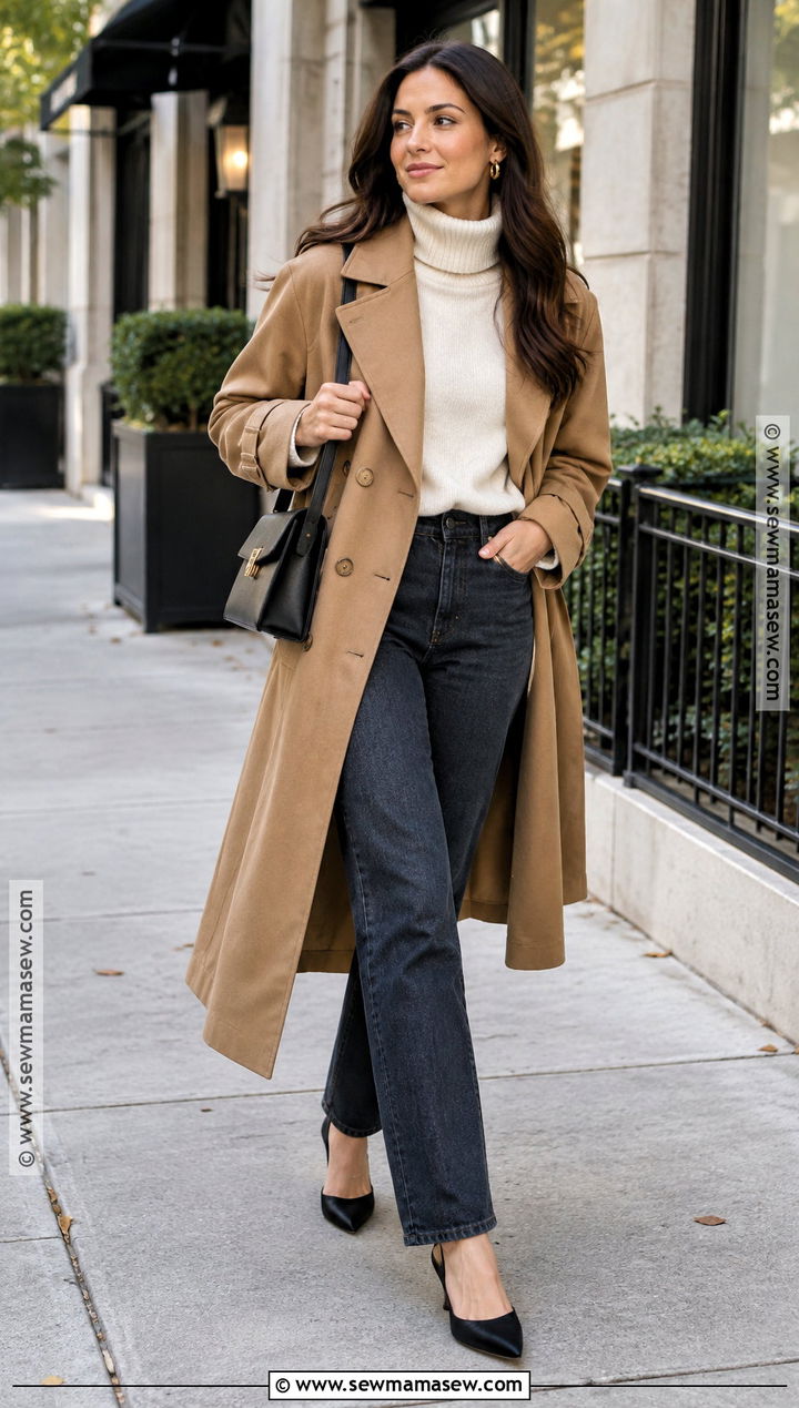 Black Kitten Heels With Straight Leg Jeans - 20 heels for fall