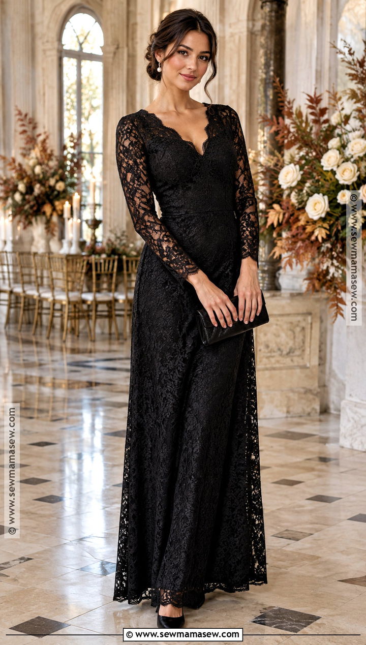 Black Lace Bridesmaid Dress For Fall - 20 black bridesmaid dresses fall