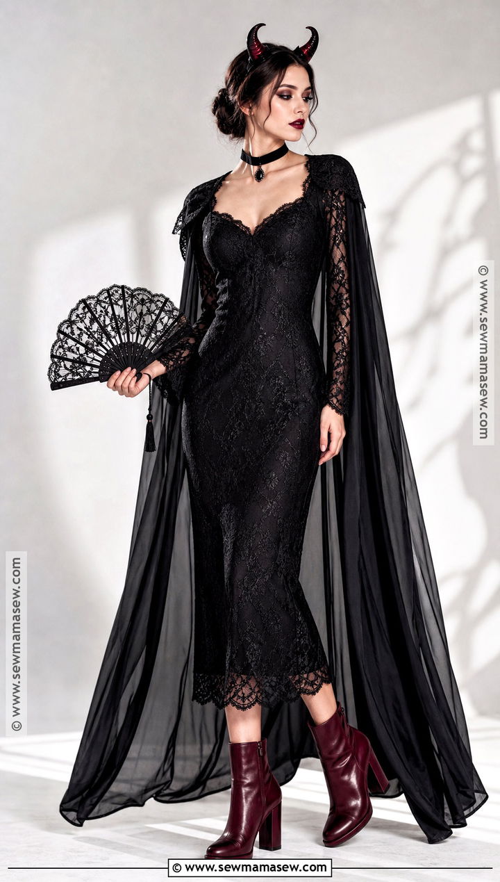 Black Lace Demon Dress Costume - 30 demon dress ideas