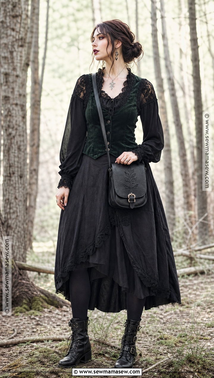 Black Lace Forest Witch Outfit - 35 forest witch outfit ideas