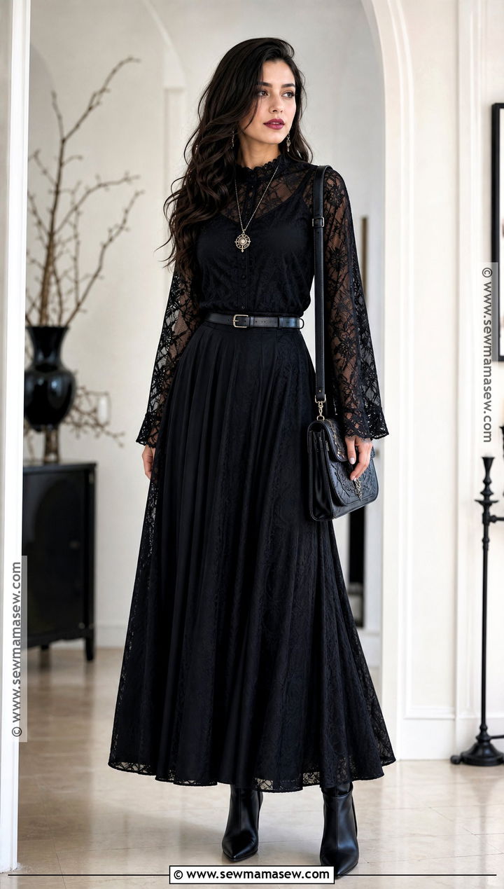 Black Lace Modern Witch Outfit - 40 modern witch outfit ideas