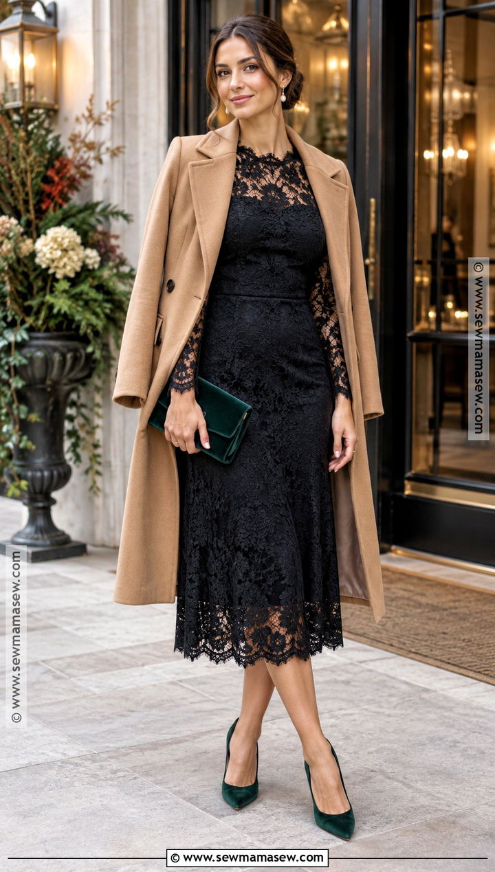 Black Lace Wedding Guest Outfit - 15 wedding guest looks autumn
