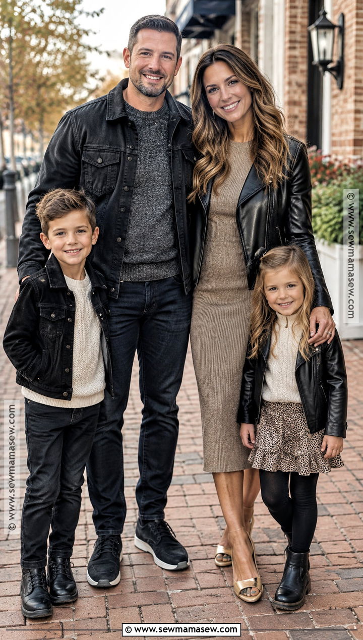 Black Leather Jacket Family Picture Outfit - 15 black fall outfits family pictures