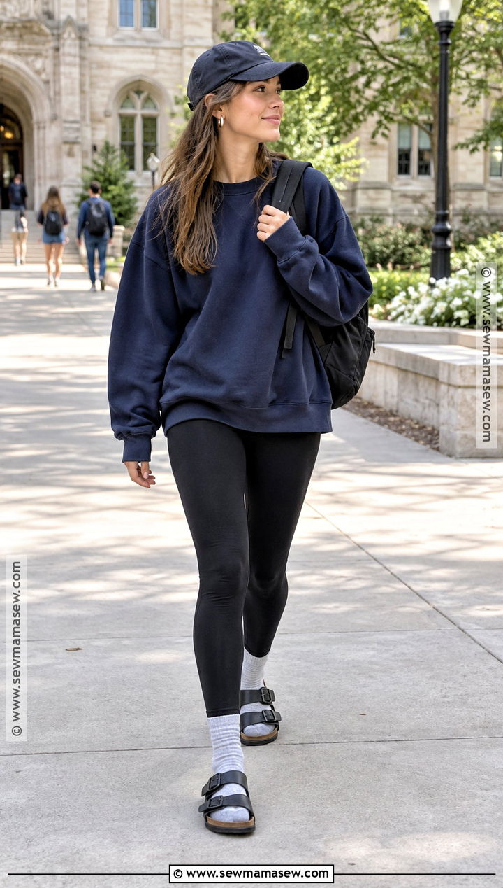 Black Leggings And Birkenstocks Outfit - 15 back to school outfits with birkenstocks