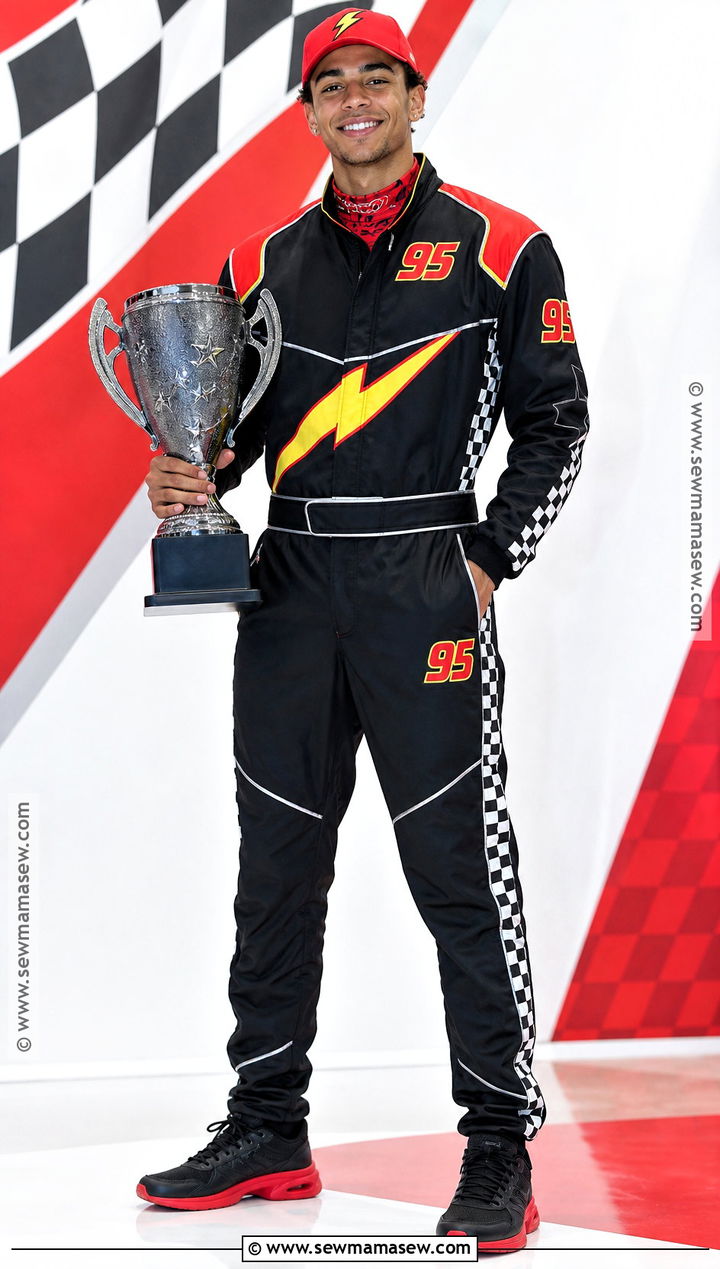 Black Lightning McQueen Racing Costume - 45 lightning mcqueen costume ideas